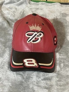 Vtg Dale Earnhardt Jr Hat Leather Nascar 8 Chase Budweiser Logo Cap USA Made - Picture 1 of 8