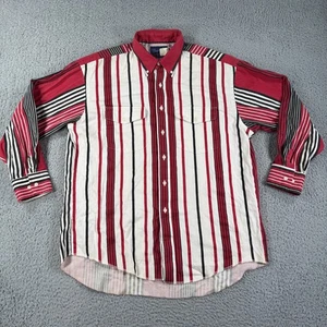 Camicia Wrangler vintage uomo righe grandi X-Long Tails Western anni 90 singola Taylor - Foto 1 di 16