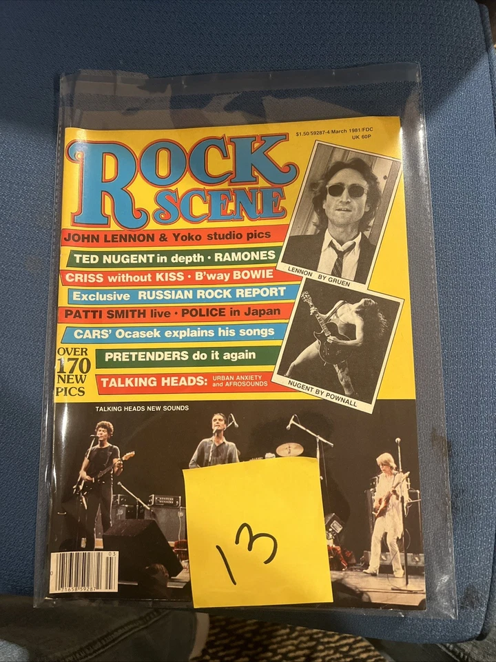Rock Scene Magazine March 1981 talking Heads, John Lennon, KISS, Pretenders,rare - Image 1 of 2