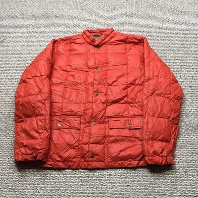 Куртка мужская Eddie Bauer Goose Down большая оранжевая EB550 Fill Power стеганая пуховик - Изображение 1 из 4