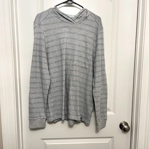 Prana Dweller Long Sleeve Pullover  Multicolor Striped Slim Fit Men’s M Hoodie - Picture 1 of 8