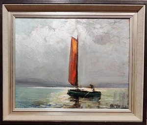 Knut Norman (1896-1977): SAILBOAT, original oil painting - Picture 1 of 7