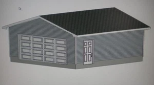 GENEHMIGUNGSFERTIG 22' X 22' GARAGENPLAN MASSSTABSGETREU GEZEICHNET BAUPLÄNE UND MATERIALLISTE - Bild 1 von 6