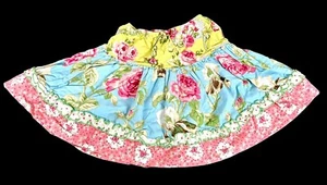 Matilda Jane Clothing Girls Ruffled Tiered Floral Skirt Size 4 Made In USA - Picture 1 of 11