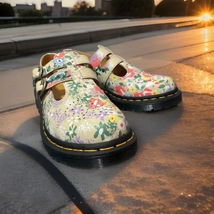 Dr. Martens 8065 Floral Mash Up Mary Jane - Pergament Beige Neu ohne Karton - Bild 1 von 13