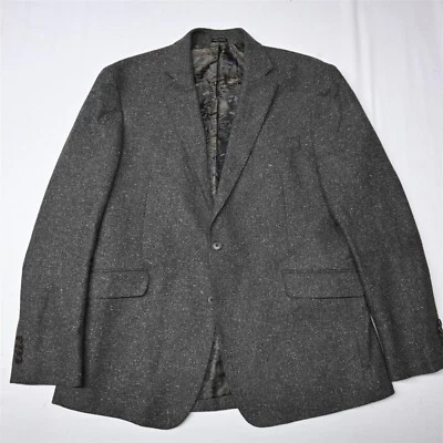 Chaqueta Blazer Abrigo Deportivo Joseph Abboud 44L Marrón Nova Fides Mancha Tweed Ajustado Foto 1 de 4