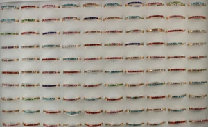 Venta al por mayor lotes de anillos 32 piezas coloridos pequeños diamantes de imitación mezclados anillo de dama gratis P - Imagen 1 de 10
