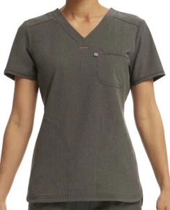 Scrubstar Women's Henley Top Dark Gray NWT 2XL - Picture 1 of 3