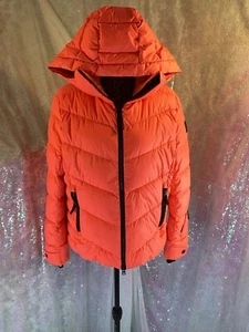 Loveshackfancy Bogner Fire & Ice Neon Koralle gefütterter Mantel Gr. XL authentisch neu mit Etikett - Bild 1 von 9