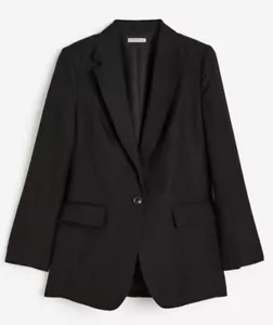 Ladies H&M Black Blazer Jacket Size S - Picture 1 of 4