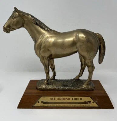 Vintage 1977 All Around Youth Trophy American Quarter Horse Association NJ *READ - Image 1 of 4