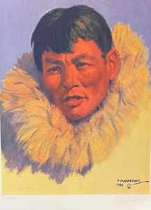 Fred Machetanz, Sohn des Nordens, S/N LE Lithographie, handsigniert vom Künstler - Bild 1 von 2