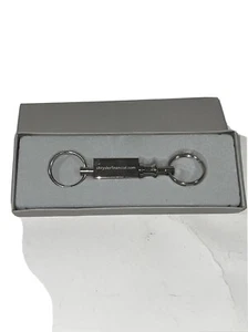 Vtg Chrysler Keychain 2 piece Keychain 2 Rings One Detachable w Box Rare - Picture 1 of 6