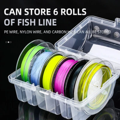 Caja de almacenamiento de aparejos de pesca de 6 rejillas accesorios de pesca línea kit de estuche de doble cara Foto 1 de 4