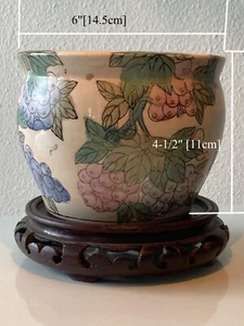 Planter Pot Decorative Ceramic Chinese Multicolor Fruit - Picture 1 of 10