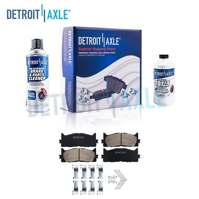 Pastillas de freno delanteras de cerámica con hardware para Toyota Camry Avalon 2007 2008 2009-2017 Foto 1 de 4