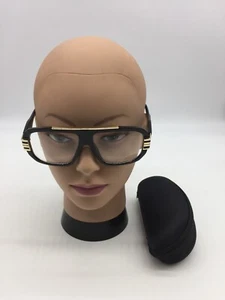 Cazal Fashion Black/Gold Eyeglasses Optical Frame 58-18-135 - Picture 1 of 9