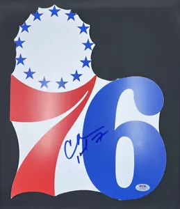 Charles Barkley Signed Philadelphia 76ers Cut Out PSA/DNA - Picture 1 of 3