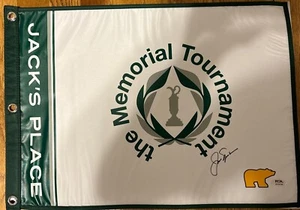 Jack Nicklaus Signed Memorial Golf Tournament Limited Edition Golf Flag PSA - Picture 1 of 5