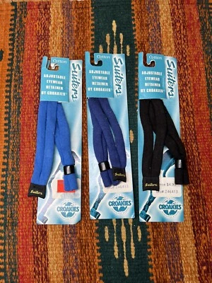 Croakies Suiters Adjustable Eyewear Retainer Washable Glasses Strap Lot 3 - Image 1 of 2