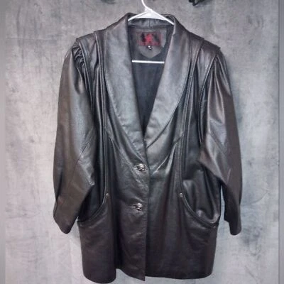 H Leather Fashion Korean Leather Jacket Size Medium EUC - Image 1 of 4