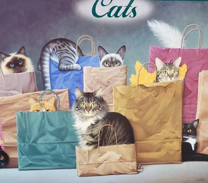 E&L Corp Greenwich Workshop CATS Bag Ladies 500 PC Jigsaw Puzzle Braldt Bralds - Picture 1 of 10