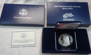 2005-P John Marshall Silver Dollar Proof US Mint $1 Commemorative OGP COA - Picture 1 of 5