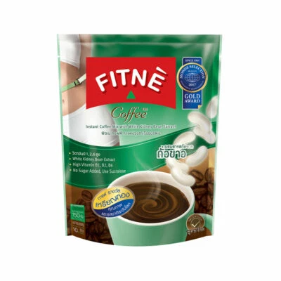 FITNE DIET INSTANT COFFEE WHITE KIDNEY BEAN WEIGHT LOSS LOW SUGAR SLIM 150 g. - Image 1 of 3