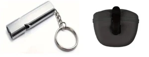 Hundetrainings-Set: Pfeife mit 120 dB & Silikon-Snacktasche – Outdoor Zubehör - Bild 1 von 7