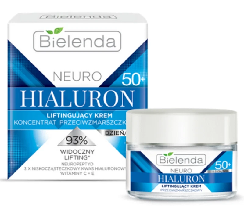 Bielenda Neuro Hyaluron Moisturising Anti Wrinkle Face Cream Day Night 50 50ml