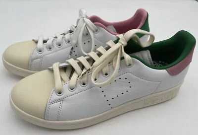 Adidas SUPER RARE Stan Smith x Palace bianche verdi rosa 2019, FW9200, nuove senza scatola - Immagine 1 di 4