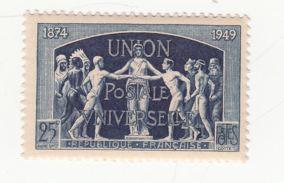 France 1949. Allegory of Communication. Universal Postal Union UPU. Sc# 636 MNH - Image 1 of 1