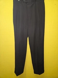 Pantalone Glen Oaks collezione nero plissettato vestito pantalone poliestere 36x34 - Foto 1 di 15