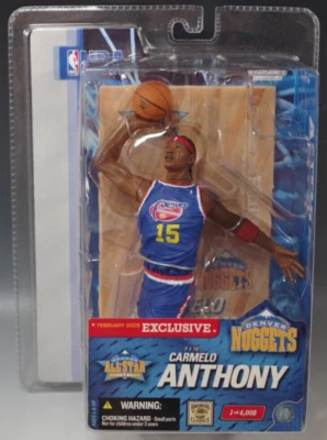 McFARLANE CARMELO ANTHONY ALL STAR MADERA DURA CLÁSICOS PEPITAS NBA BALONCESTO SIN USAR, EN CAJA Foto 1 de 4