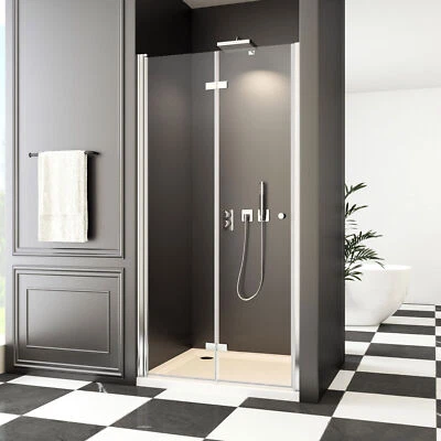 Nischentür Nische Duschtür Faltbar Glastür Duschabtrennung Duschwand 100/120x185 - Bild 1 von 4