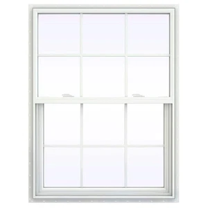 35.5 in. x 47.5 in. V-2500 Series White Vinyl Single Hung Window with Colonial G - Picture 1 of 9