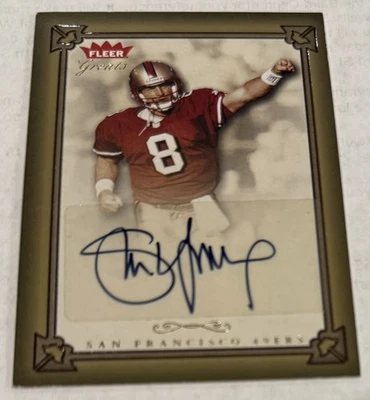 Steve Young 49ers HOF 2004 Fleer Greats GBA-SY Certified Auto Autograph - Image 1 of 2