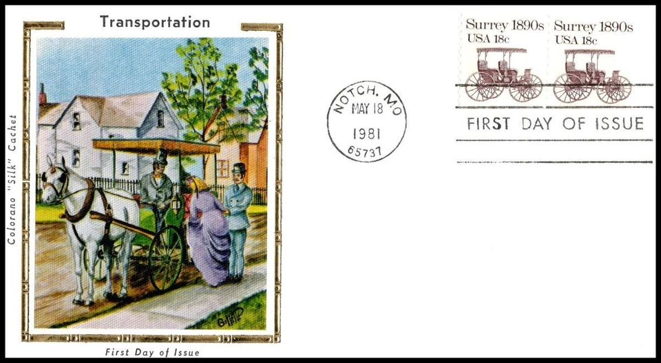 1981 Surrey FDC Colorano Transportation Coil horse-drawn vehicles Notch Missouri - Image 1 of 1