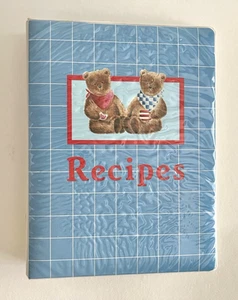 Vintage 1980s - Recipe 3 Ring Binder Teddy Bears - 10.5" x 8" - Picture 1 of 7