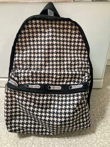 LeSportsac houndstooth pattern rucksack - Picture 1 of 12