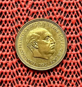 2,50 PTAS 1953 Spanien. Gut erhalten, im Stern 68 Sammlerstück aus Nachlass - Bild 1 von 8