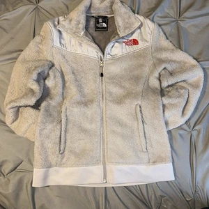The North Face Womens Sherpa Small Jacket Medium Zip Pockets Cream Tan - Picture 1 of 9