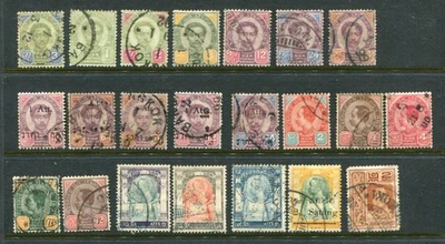 Lote 43 estampillas antiguas usadas de SIAM TAILANDIA Foto 1 de 2