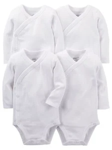 4-Pack Simple Joys by Carter's Unisex Baby Side Snap Bodysuit Soft Cotton - Picture 1 of 5