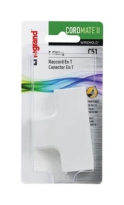 Wiremold C51 CordMate Copricavo in PVC Bianco Raccordo a T 2,87 L x 1,5 P in. - Foto 1 di 3