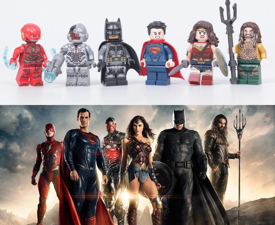 Lego DC Zack Snyder Justice League 6x Minifigures Batman Superman Cyborg Flash - Image 1 of 1