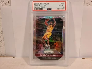 2015 PRIZM LEBRON JAMES SILVER REFRACTOR PSA 8 POP 15 CAVS LAKERS RARE SP SHARP - Picture 1 of 1