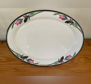 Lenox Midnight Blossoms 14 1/2" Serv Platter Chinastone Freezer To Oven To Tabl - Picture 1 of 4