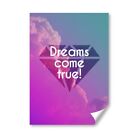 A2 - Pink Dreams Quote Diamond Motivation Poster 42X59.4cm280gsm #14865