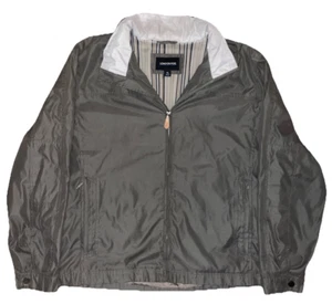 London Fog Mens XL Dark Grey Golfer Windbreaker Full Zip Jacket MeshLined - Picture 1 of 5